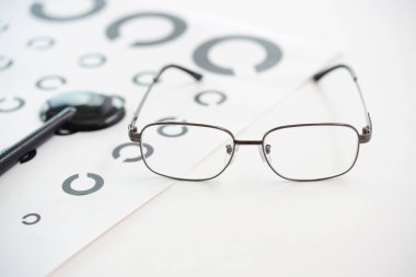 Gözlük Landolt halka grafik ile