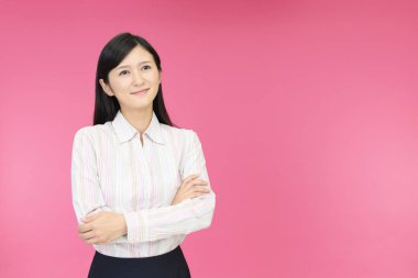 Genç bir iş kadınının portresi