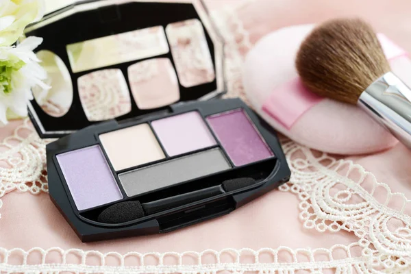 Kosmetiska Produkter Sminkbordet — Stockfoto