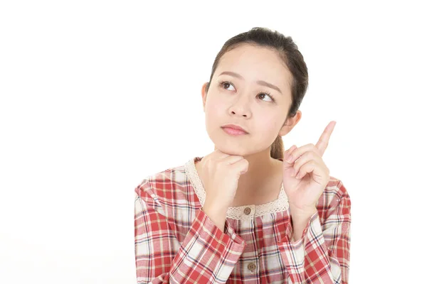 Asiatico Giovane Donna Che Preoccupato — Foto Stock