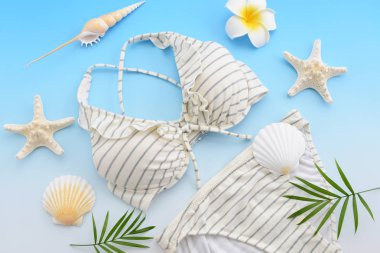 Deniz kabukları ile şık bikini