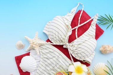 Deniz kabukları ile şık bikini