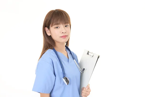 Retrato Uma Médica Feminina — Fotografia de Stock