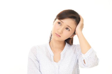 Endişelenen kadın.