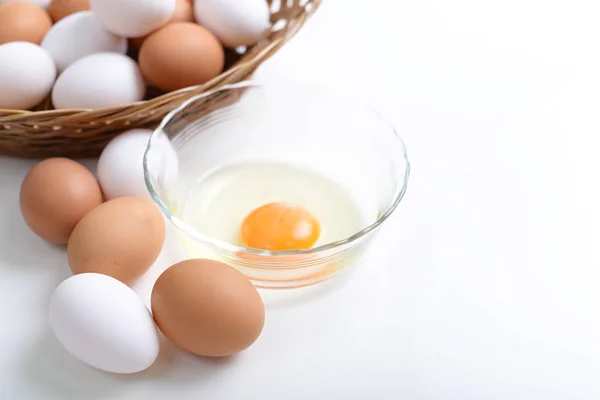 Çiğ Tavuk Yumurtalarının Yakın Plan Görüntüsü — Stok fotoğraf