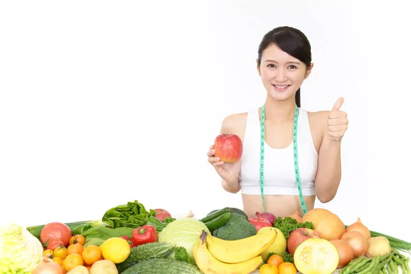 Mulher Bem Sucedida Dieta — Fotografia de Stock