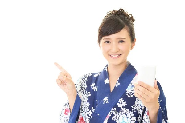 Mujer Japonesa Con Teléfono Inteligente —  Fotos de Stock