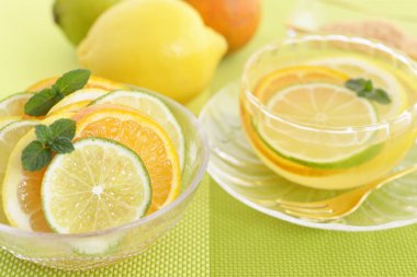 Bir fincan çay narenciye ile