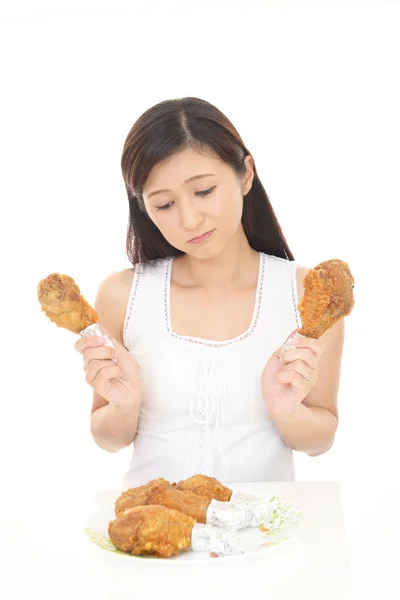 Asiática Joven Mujer Dieta — Foto de Stock
