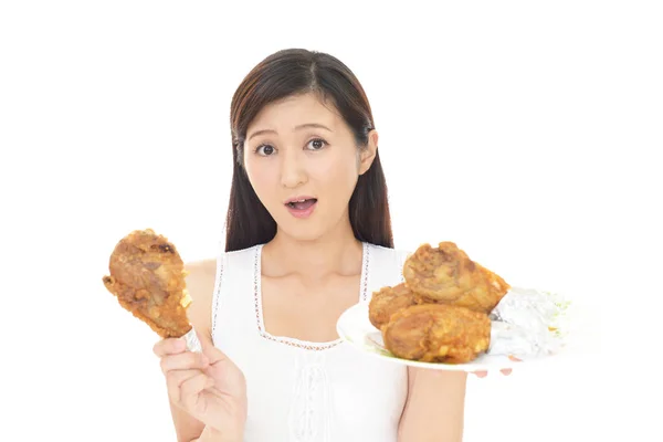 Asiatische Junge Frau Auf Diät — Stockfoto