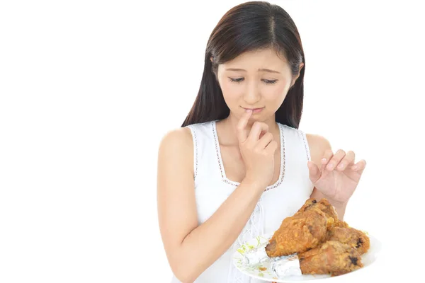 Asian Young Woman Diet — Stock Photo, Image