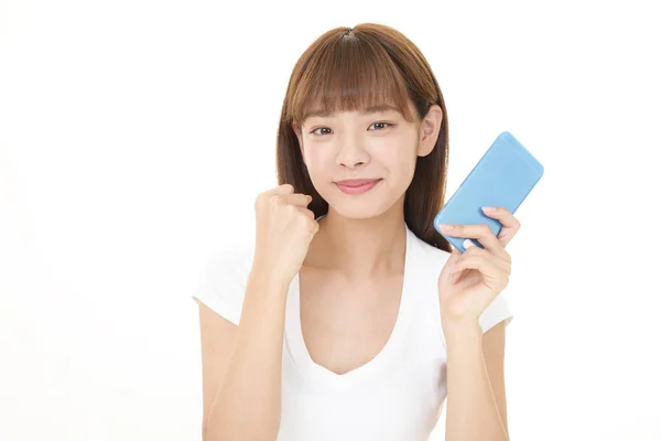 Woman Smart Phone — Stock Photo, Image