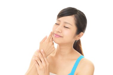 Rahat, güzel genç bayan..