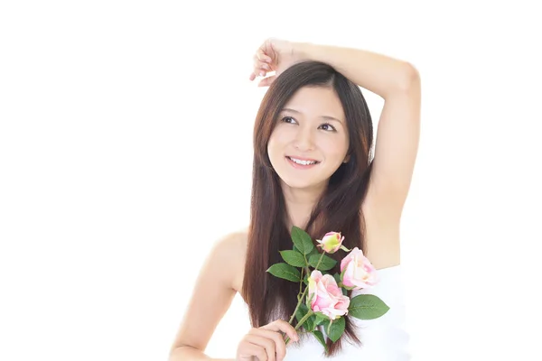 Retrato Una Hermosa Joven Asiática — Foto de Stock