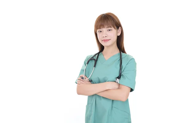 Retrato Uma Médica Feminina — Fotografia de Stock