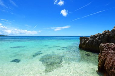 Güzel deniz ve gökyüzü Okinawa