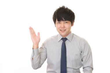 İş adamı yolu gösterir.