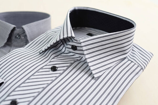 Stylish shirts isolated on white background