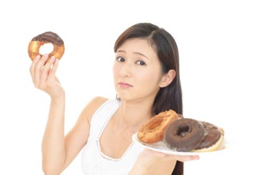 Asyalı Genç kadın Diyet