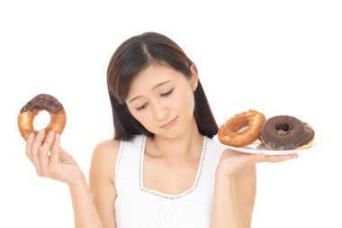 Asyalı Genç kadın Diyet