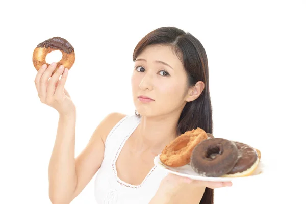 Asian Young Woman Diet — Stock Photo, Image