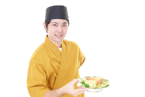 Porträt Eines Japanischen Kochs — Stockfoto