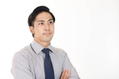 Yakışıklı bir iş adamının portresi.