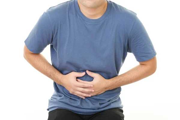 Hombre Que Tiene Dolor Estómago — Foto de Stock
