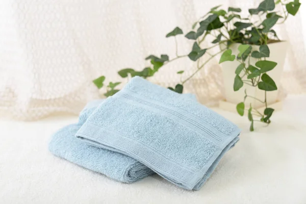Pile Towels Table — Stock Photo, Image