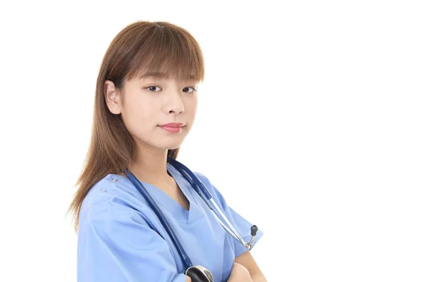 Retrato Uma Médica Feminina — Fotografia de Stock