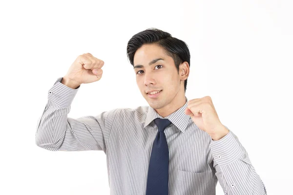 Asiatischer Geschäftsmann Mit Erfolg — Stockfoto