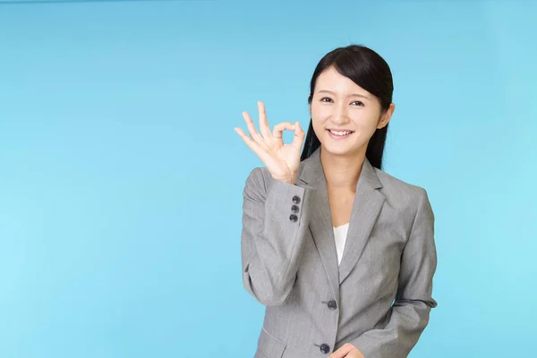 Business Woman Hand Sign — Stock Photo, Image