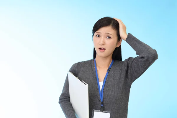 Frustrerad Asiatiska Affärskvinna — Stockfoto
