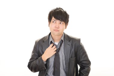 Asya adam yorgun ve stresli hissediyor