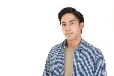 Yakışıklı bir adamın portresi.