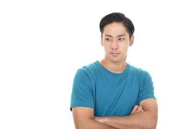 Bir şey düşünen bir adam.