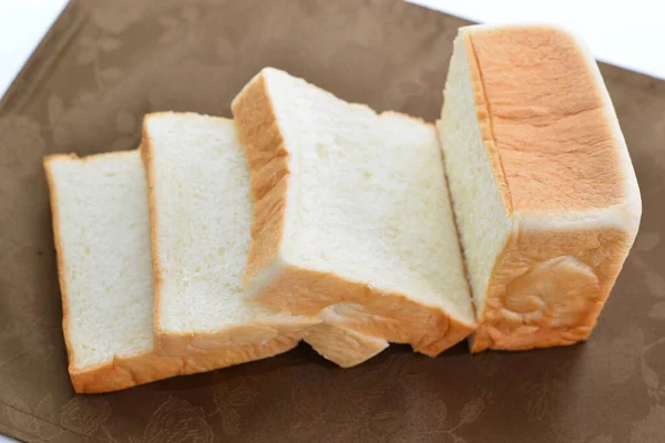 Sneetjes Wit Brood — Stockfoto