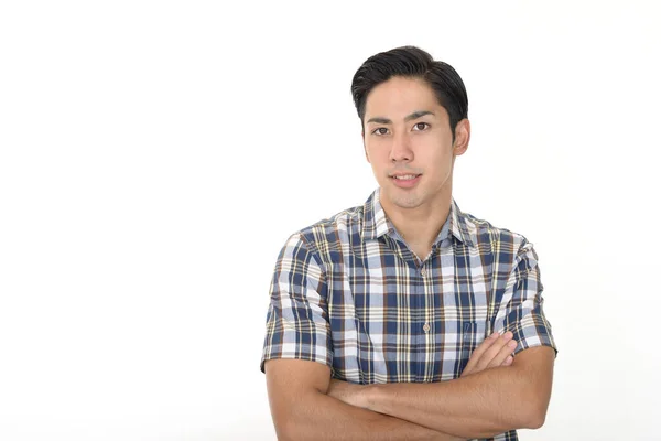 Asian Man His Arms Folded — Stock Photo, Image