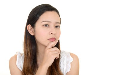 Endişelenen kadın.