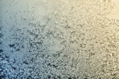 Kış frostwork doku arka plan olarak yararlı pencere camına