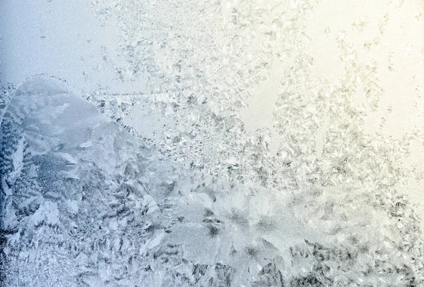 Zimní Námraza Skle Okna Užitečná Jako Textura Pozadí — Stock fotografie