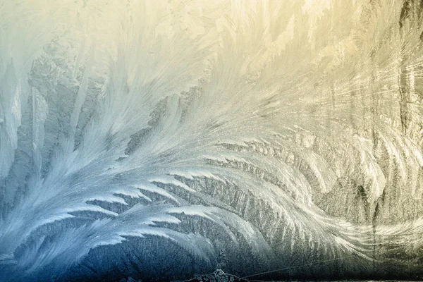 Winter Frostwork Window Glass Useful Texture Background — Stock Photo, Image