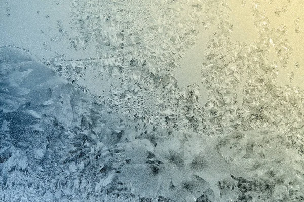 Winter Frostwork Window Glass Useful Texture Background — Stock Photo, Image