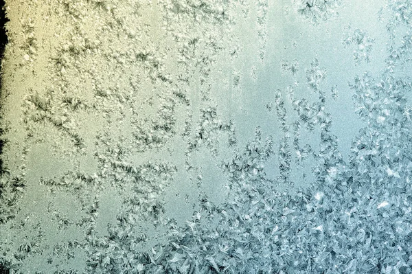 Winter Frostwork Window Glass Useful Texture Background — Stock Photo, Image