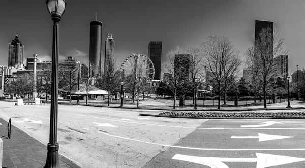 Atlanta Usa Března 2014 Pohled Centra Města Centennial Olympic Park — Stock fotografie