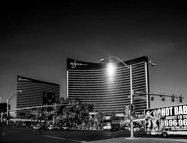 Las Vegas Nevada Mayo 2009 Trabajando Día Noche Modernos Hoteles — Foto de Stock