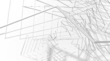 Animasyonlu arka plan beyaz tel üzerinden. 3D animasyon. Kesintisiz döngü.