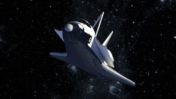 Space Shuttle Modul Nemzetközi Űrállomás Animáció — Stock videók