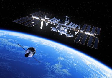 Mürettebat keşif aracı Dock ile Uluslararası Uzay İstasyonu için hazırlanıyor