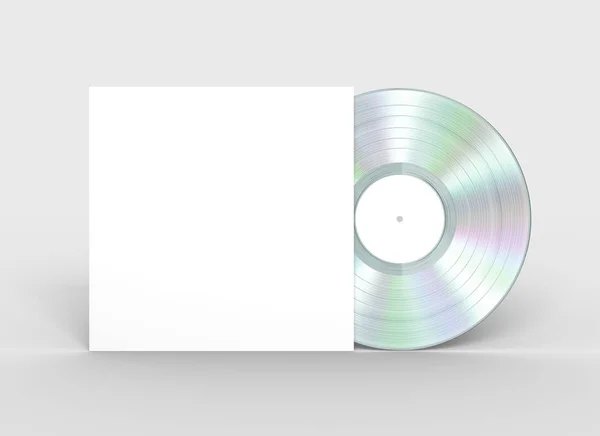 Platinum Vinyl Record And White Paper Case — Stock Photo, Image